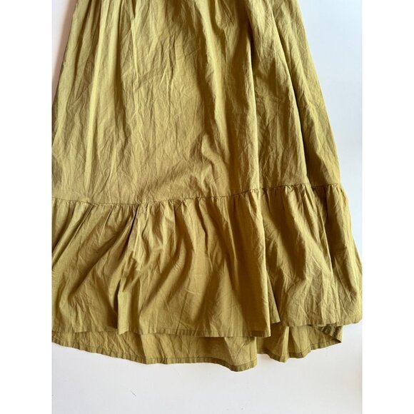 NWT ZARA Olive Green Beaded Cotton Crochet Halter Maxi Dress, Size L - Picture 9 of 16